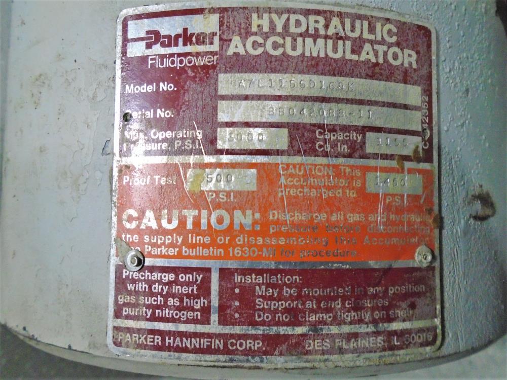 Parker Hydraulic Accumulator A7L1155D168K